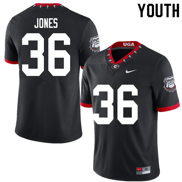 2020 Youth #36 Garrett Jones Georgia Bulldogs Mascot 100th Anniversary College Football Jerseys Sale - Click Image to Close